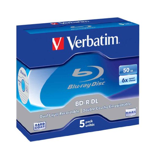 Image of Verbatim Blu-Ray BD-R DL 50GB 5Pk 6X (43748)
