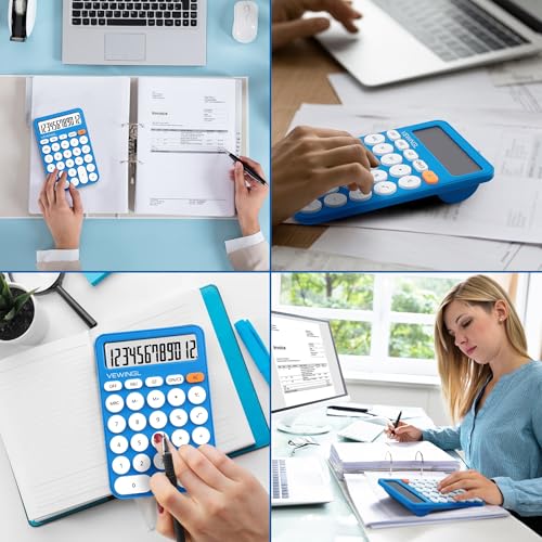 Image of Standard Calculator 12 Digit,6.2 * 4.2in Desktop Large Display and Buttons,Calculator with Large LCD Display for Office,School, Home & Business Use,Automatic Sleep,15 Tilt Screen