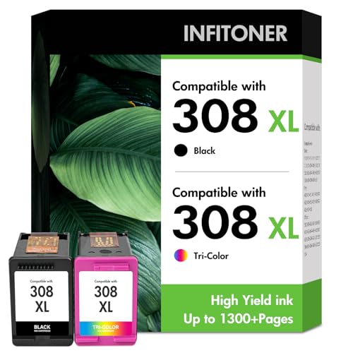 308 Druckerpatronen XL 6132e 6120e 6532e Patronen Kompatibel für HP308 XL 308XL Schwarz und Farbe Multipack für HP Envy 6132e 6120e 6532e 6520e 6120 6110e 6122e 6130 6132e Patronen