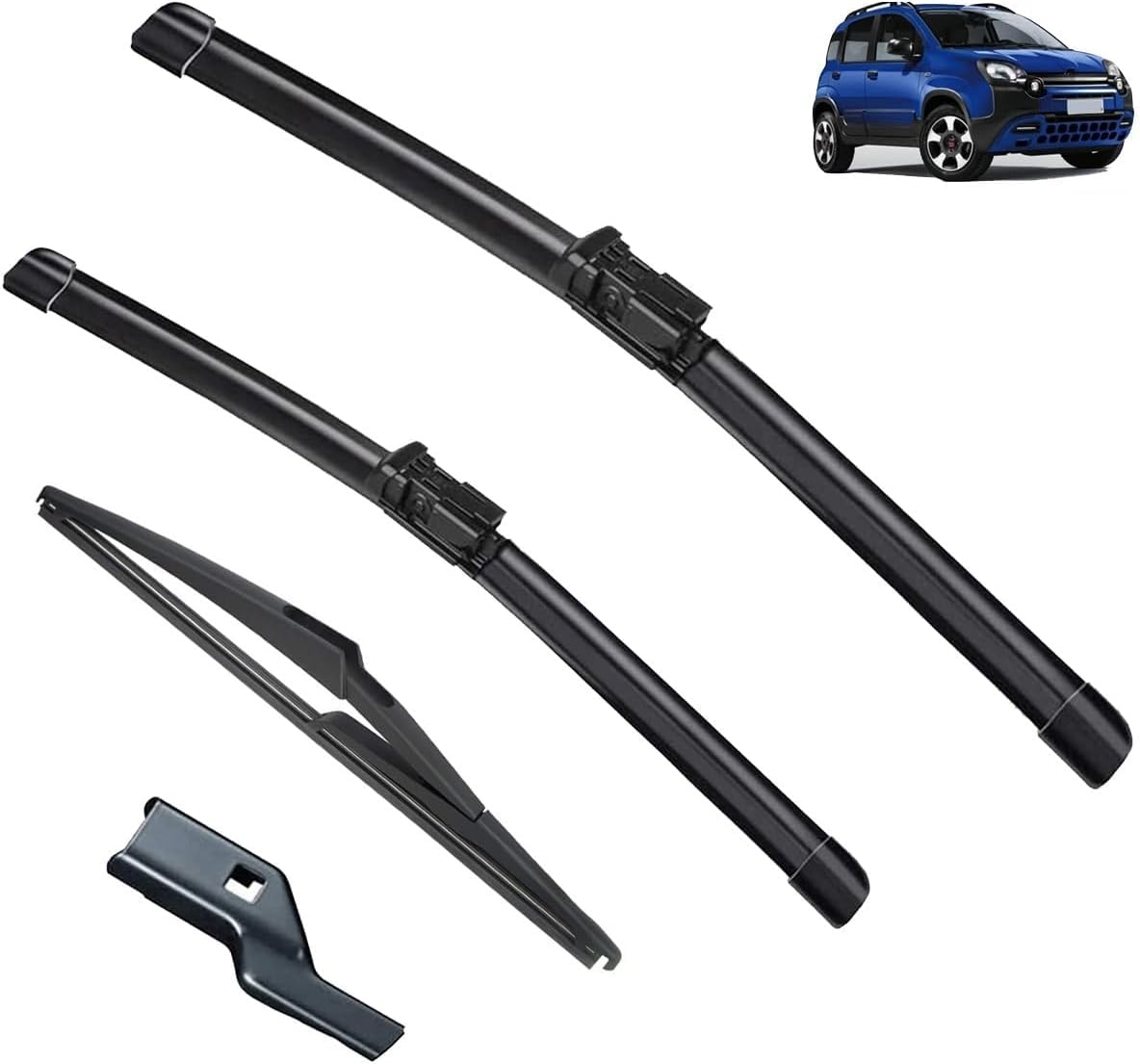 ZhangXD Front Windscreen Wipers For Fiat Panda MK3 2019 2018 2017 2016 2015 2014 2013 2012, Windshield Window Brush Front Wiper Blades All-Weather Replacement Set Easy Installation