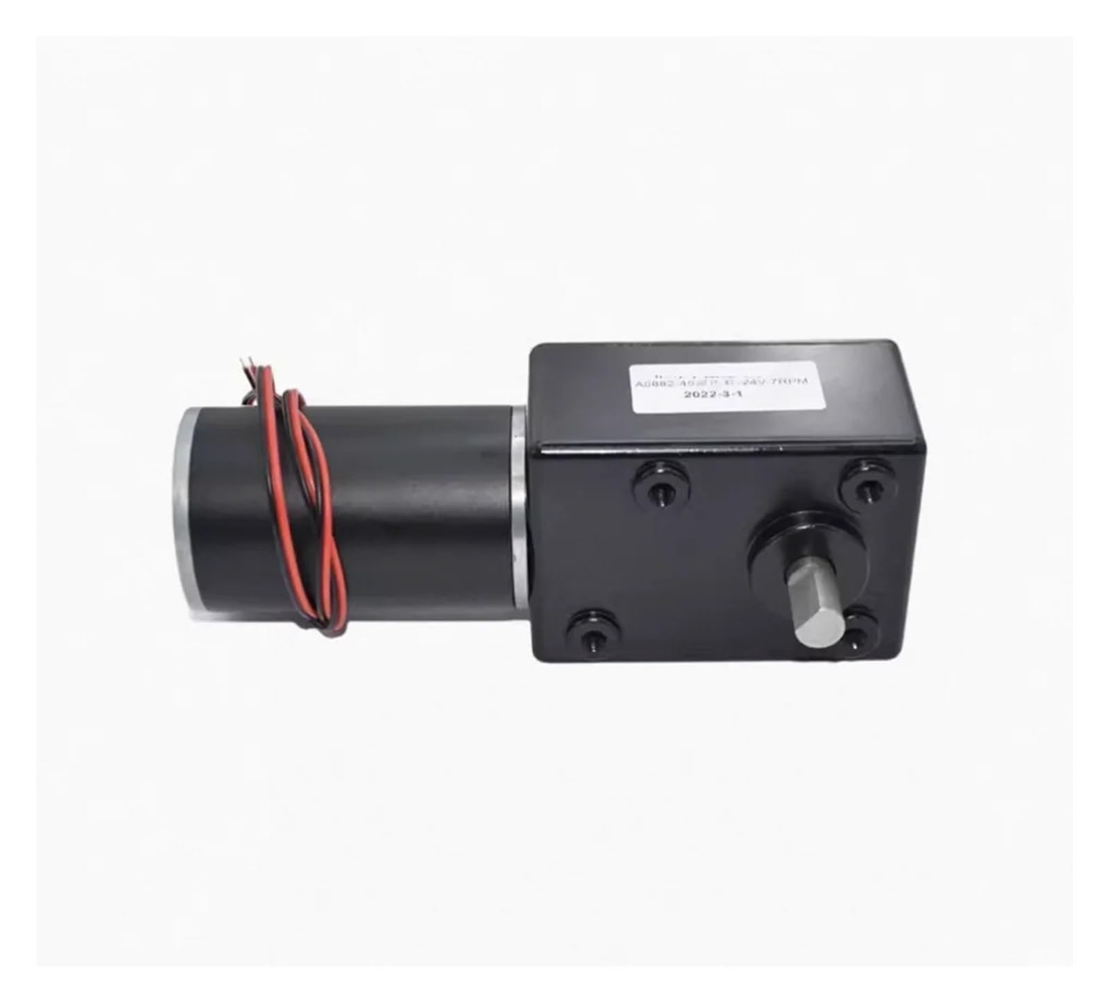 DC12V 24V Getriebemotor mit starkem Drehmoment, Metall-Turbo-Schneckengetriebe, Motor mit umgekehrter niedriger Geschwindigkeit, 250 kg, cm, selbstsichernde Schnecke(12V 200rpm)