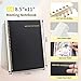 SUNEE Meeting Notebook for Work with Sticky Tabs - 160 Pages, A4 Size Project Planner, Spiral Meeting Agenda/Minutes Notebook Organizer for Women Men, Note Taking, Office & Business, 8.5