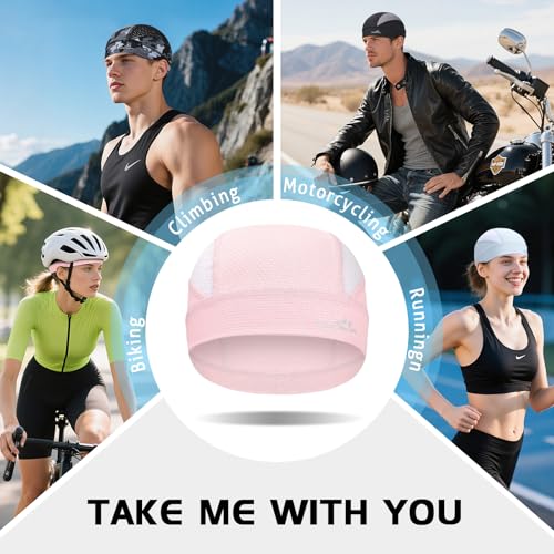 Image of GXCROR Cooling Skull Cap for Men Women Sweat-Wicking Breathable Mesh Liner for Helmets, Summer Cycling Motorcycle
