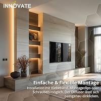 INNOVATE LED Eckprofil 2m 5er Set Schwarz-Klar inkl. LED Diffusor 18mm – Ansicht 5