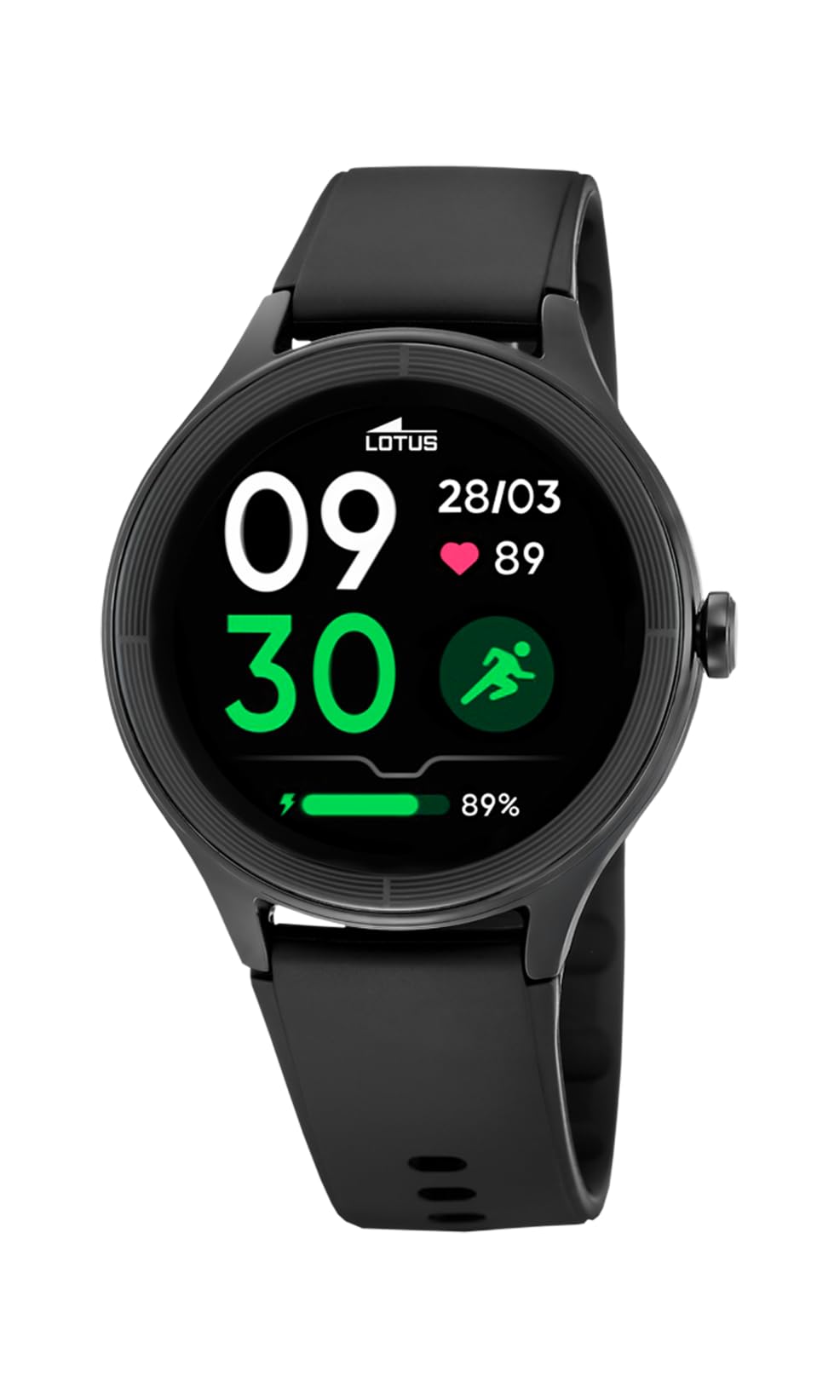 LOTUS LOTUS Smartwatch Men Women – Unisex Smartwatch Black Rubber – IP65 Waterproof – AI Voice, Music Control, Step and Calorie Count, Phone, Sports, Sleep Monitor 50202/1