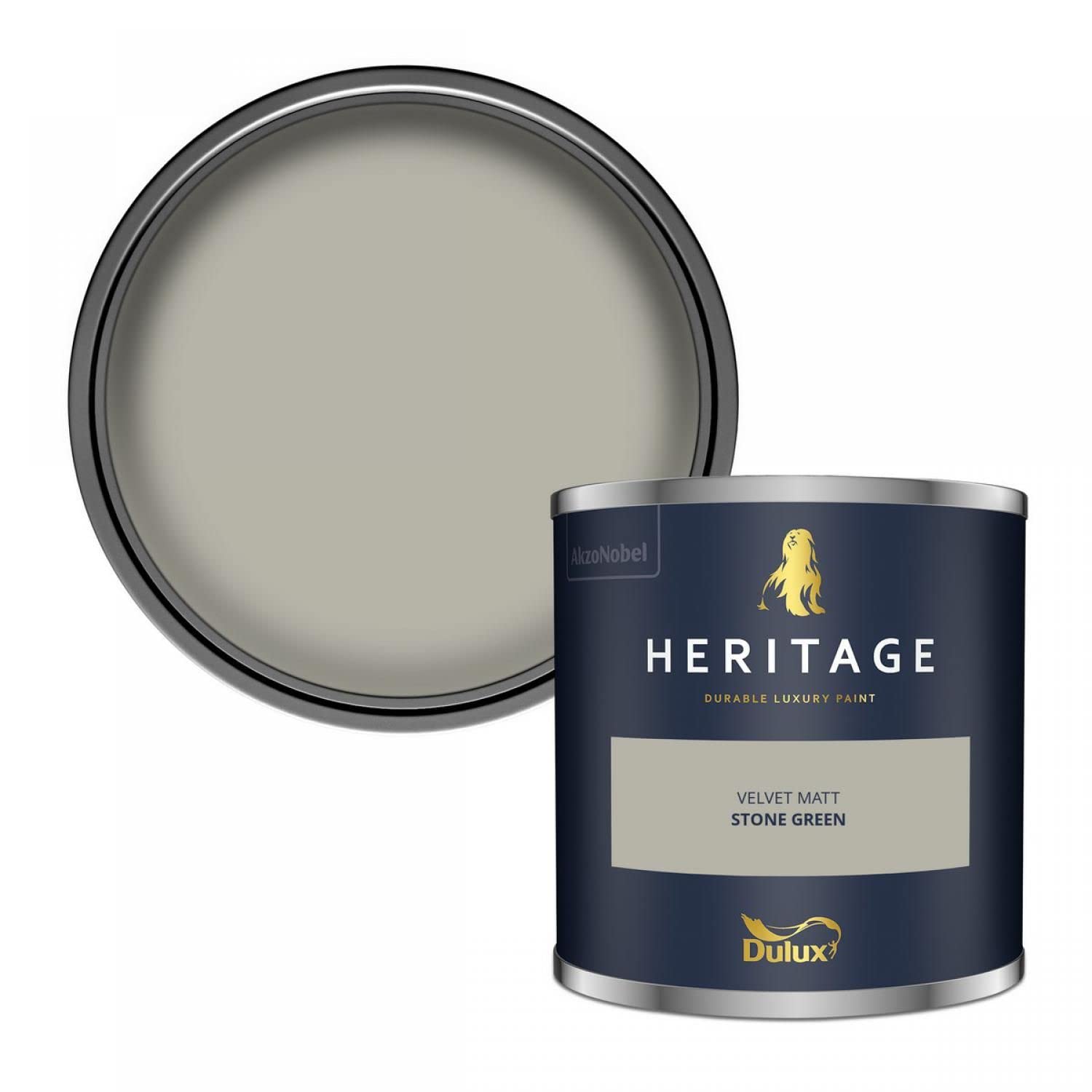 Dulux Trade Heritage Velvet Matt Emulsion Stone Green (1 Litre)