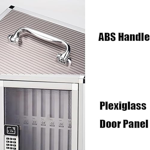 Wall-Mounted Aluminum Alloy Cell Phone Locker for Classroom - 60 Slots Storage Cabinet with Handle, Secure Cell Phone Jail for Schools, Durable & Space-Saving Solution