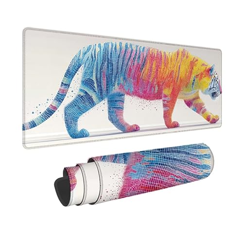 Tapis souris tigre sous main grand format, l'idée cadeau idéale pour PC