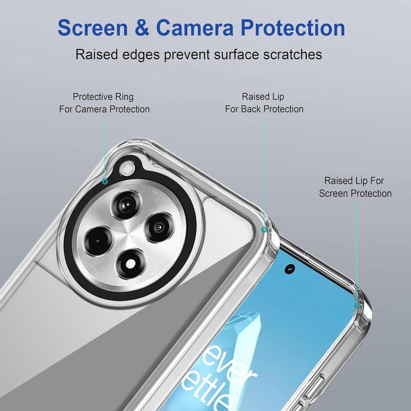 Image of Case Creation New Realme 12 Pro Premium Imported 0.3mm Crystal Clear Totu Silicone Transparent Flexible Soft Corner Protection with TPU Slim Back Case Color Cover for Oppo Realme 12 Pro