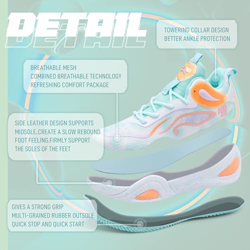 Men's Basketball Shoes Fashionable Breathable Anti Slip Sports Shoes Outdoor Running Fitness Training Shoes4