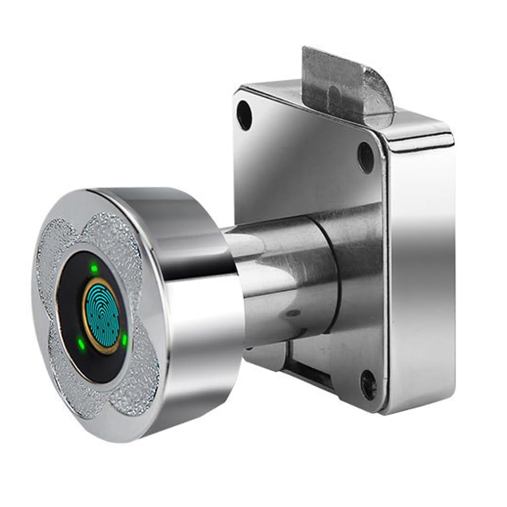 Littimoon Fingerprint Cabinet Drawer Lock, Biometric Fingerprint-Bluetooth Lock Smart Cabinet Lock - 22mm