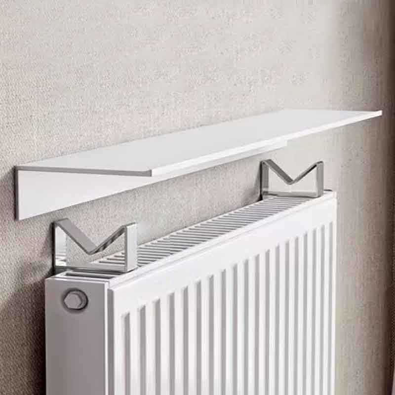 HLTQL Balda Radiador,Estante Radiador Blanco Sin Taladrar,con Soporte de 6 cm,Cubre Radiadores Cubreradiador Modernos de Aleación de Aluminio,Antihumo Antipolvo,para el Hogar,Oficina(35cm)
