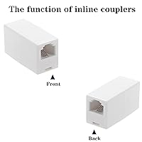Vista 3 de Acoplador RJ11, acoplador recto en línea para teléfono, RJ11 6P4C, conector Keystone en línea hembra a hembra, adaptador de extensión de cable