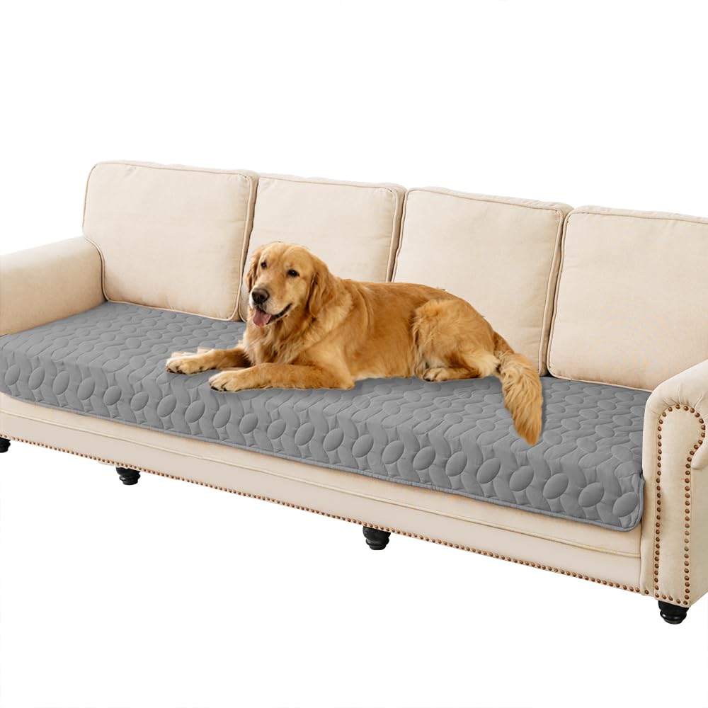 Ameritex Waterproof Pet Bed Cover Anti-Slip Dog Bed Blanket for Sofa and Furniture Waterproof New Pattern Design (Lightgrey, 30x90 Inch (Pack of 1))