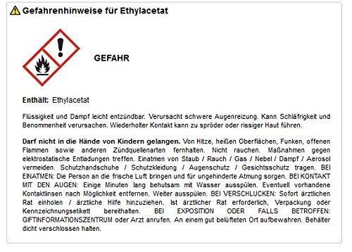 Ethylacetat flüchtiges Reinigungsmittel 2,5 Liter rein inkl. 1 elastisches Microfasertuch (2,5 Gramm)