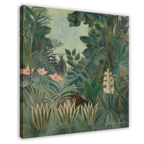 Toile La jungle équatoriale Henri Rousseau : une poésie végétale pour votre pièce