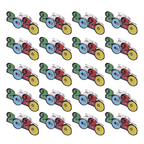 Amosfun 2020 año Nuevo led Broche Pin Broche Navidad