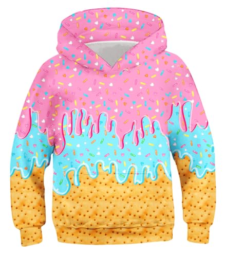 Move Dance Boys Baseball Hoodies Ice Cream Size 9-10 Pullover Sweatshirts - image 1