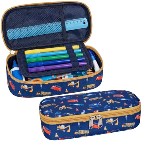 Image of Bagseri Pencil Case for Girls - Large School Supplies Pouch for Class | Girls Pencil Case Wide Open, Kids Pen Bag with Multi-Slot, Cute Water Resistent Organizer, Purple Pink Tie-dye