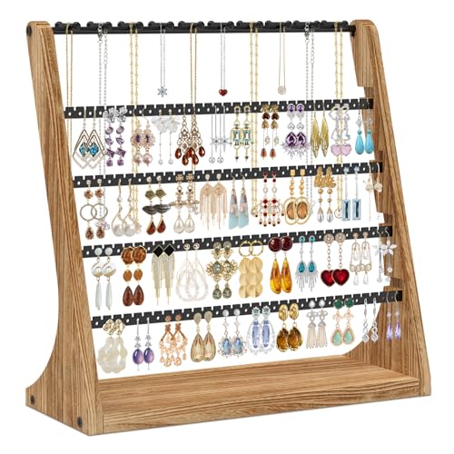 EsLuker.ly Earring Holder Organizer Necklace Display Tree, Large Capacity Jewelry