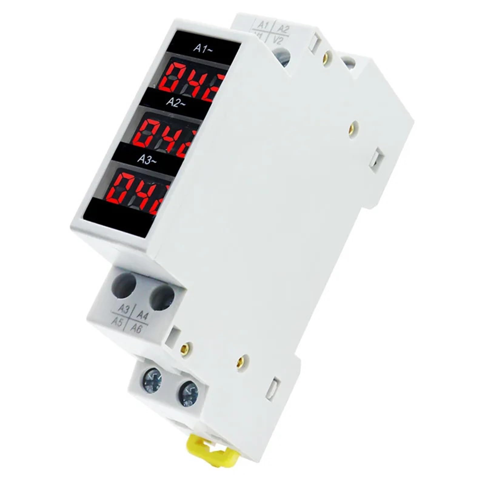 1 szt. Mini Din Rail trójfazowy cyfrowy wyświetlacz modułowy miernik prądu wskaźnik LED 1-100A 220V 380V