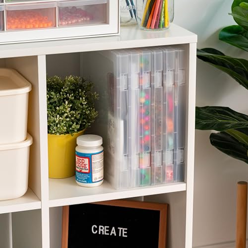 Image of IRIS USA 6-Pack A4 File Box Paper Cases |Made in USA| Fits 8.5 inch x 11 inch Letter Paper, Portable & Stackable - Clear