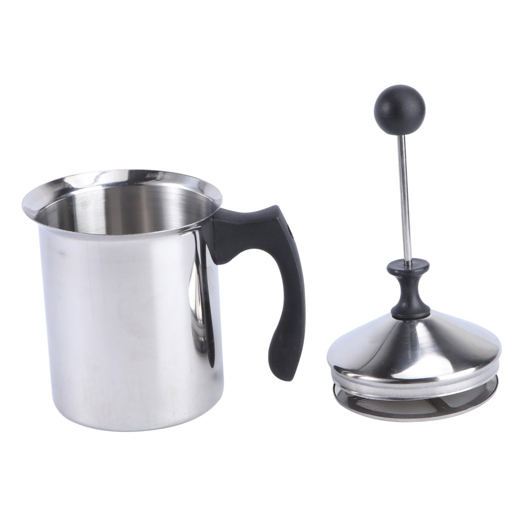 PRETYZOOM 1Pc Hand Pump Milk Frother Manual Milk Foaming Maker for Home Use Ergonomic Design Lightweight Easy to Clean for Cappuccino Latte and More