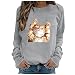 Camisetas para mujer, talla 14, de Reino Unido, con cuello redondo, elásticas, holgadas, para vacaciones, blusas básicas, gris, M