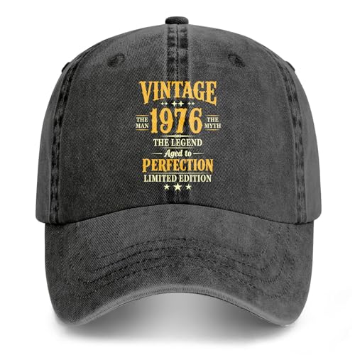 Image of 50th 40th 30th 60th Birthday Gifts Men Women 1976 1986 1996 Hat | Vintage Baseball Cap 50 40 30 60 Years Old Birthday Gifts for Him Her Party Favors Decorations
