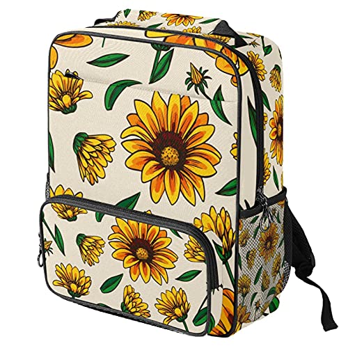 Sac à dos ordinateur portable au motif tournesol pour un style décontracté branché