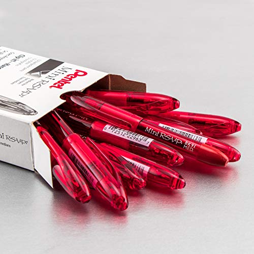 Pentel Rsvp Mini Ballpoint Pen, (1.0Mm) Medium Line, Red Ink, 12 Pack (Bk91Mnb-B) #TOP1