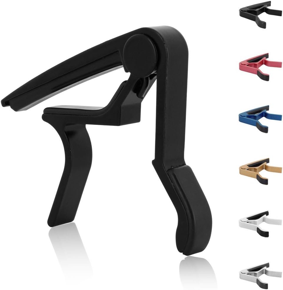 Single Handed Guitar Capo Quick Change Black Accessory -2pack