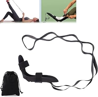 Izzila™ Correa elástica con bucles y pie desmontable, correas elásticas Izzila con trabillas, banda elástica para yoga, estiramiento de pies y pantorrillas para entrenamiento, fitness
