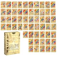 Zenithle Sammelkartenspiel 55 Verschiedene Karten Schwarz Gold Seltene Karten Set, Keine Duplikate Karikaturen Comics Sammelkarten (A Gold)
