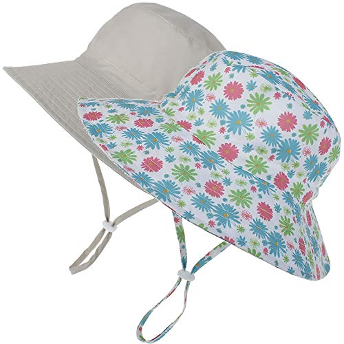 Image of MaxNova Baby Sun Hat Large Brim Toddler Summer Hats Baby Bucket Hat Kids Beach Hats for Baby Girls Boys