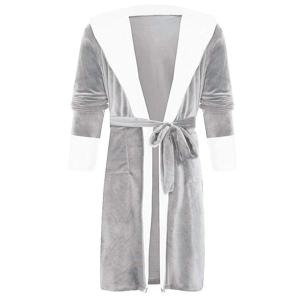 Générique Sehr warmer Pyjama aus Fleece, für Erwachsene, Damen, Bademantel und langer Pyjama, personalisierbar, Bademantel aus weichem Waffelstoff, bequeme und leicht zu tragende Kleidung, Kleidung
