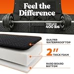 PawRider Hard Bottom Back Seat Extender for Dogs – Waterproof Dog Car Seat Cover & Hammock with Thick Foam Padding, Non-Slip Platform Dog Bed, Back Seat Protector for SUV, Truck, Sedan