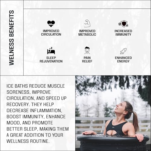 Image of Premium Portable Ice Bath Tub for Athletes - 125-Gallon Cold Plunge Pool with Easy Drainage System - Durable PVC, Foam, and Nylon Layers - Tear-Resistant and Waterproof for Muscle Recovery