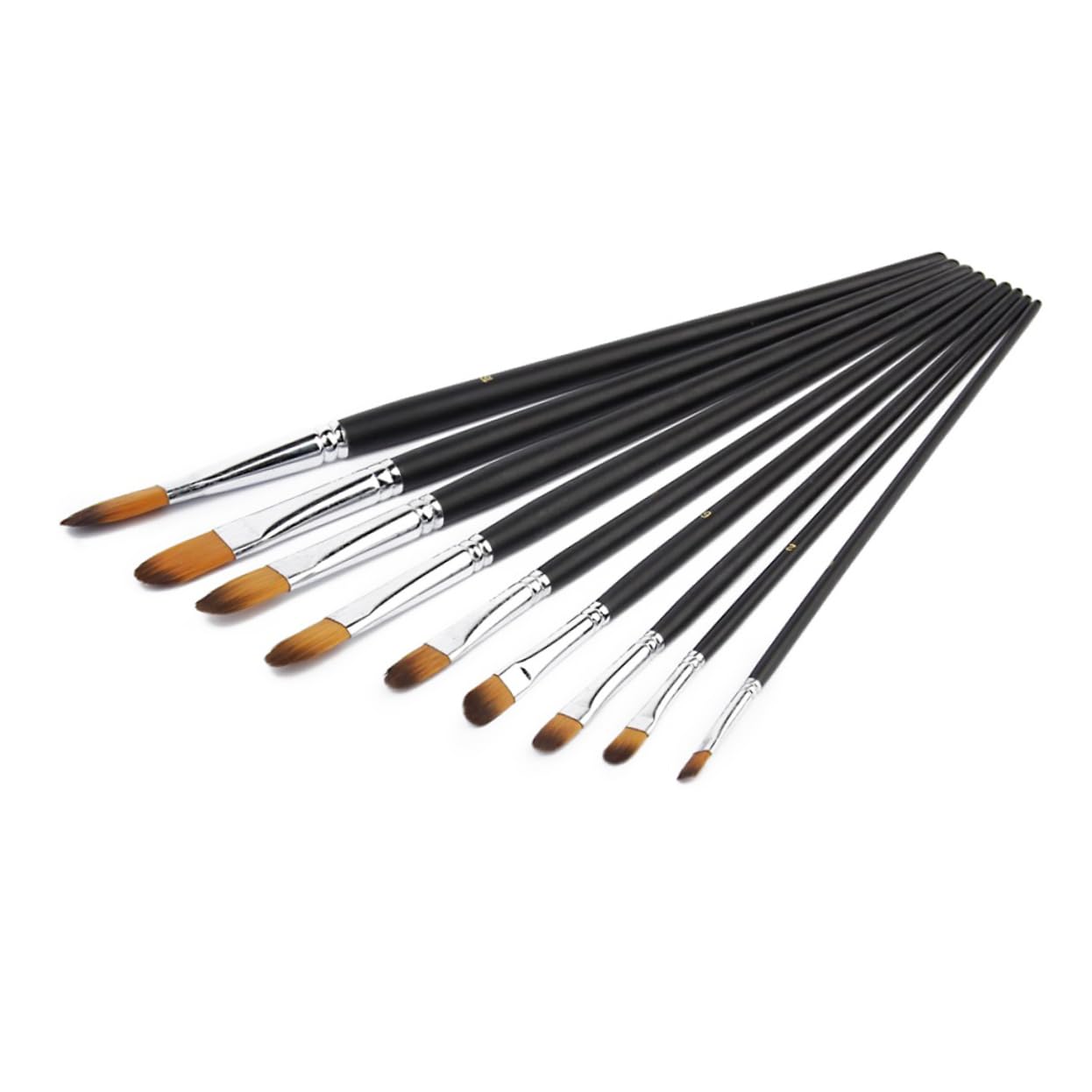 ToolSpace Lot De 20 Pinceau 15/25/36/50 Mm Pinceaux Plats Avec Poil Naturel - Brosse Pour Peinture Acrylique Vernis - Queue De Morue Pour Travaux Émaux Teinture Bricolage - Coude Professionnels