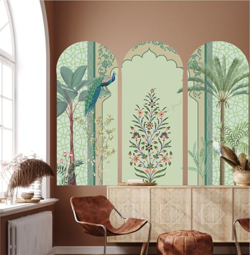Image of StickerYard Pichwai Design Arch DIY Home Decoration Sticker Wall Art for Room Decor Aesthetic Standard Size 91X122CM