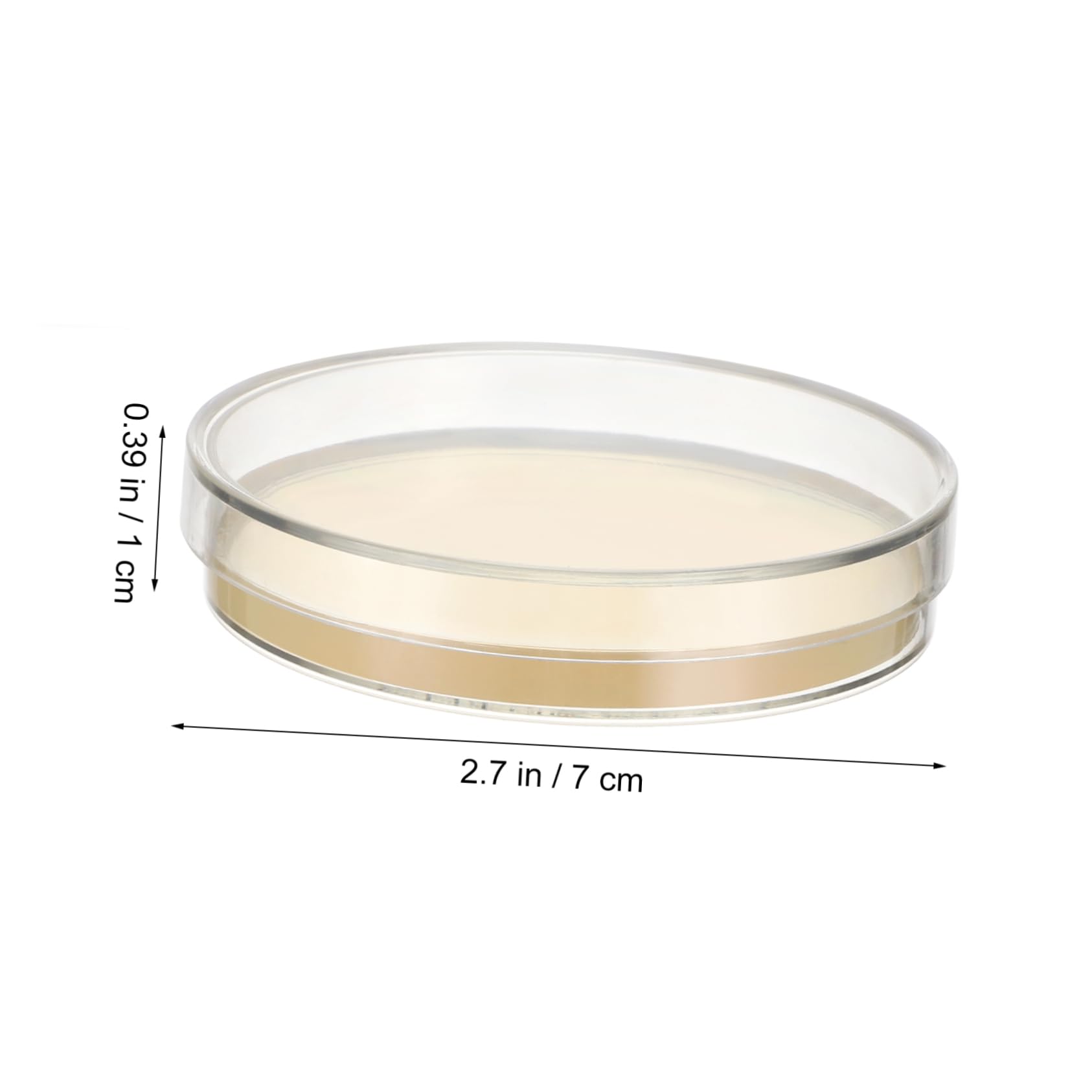 Placas De Petri Prellenadas De Agar Nutritivo 7cm, 10 Unidades, Esterilizadas Para Laboratorio