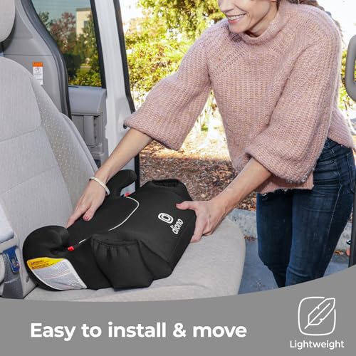 Image of Diono Solana, No Latch, Pack of 2 Backless Booster Car Seats, Lightweight, Machine Washable Covers, Cup Holders, Black