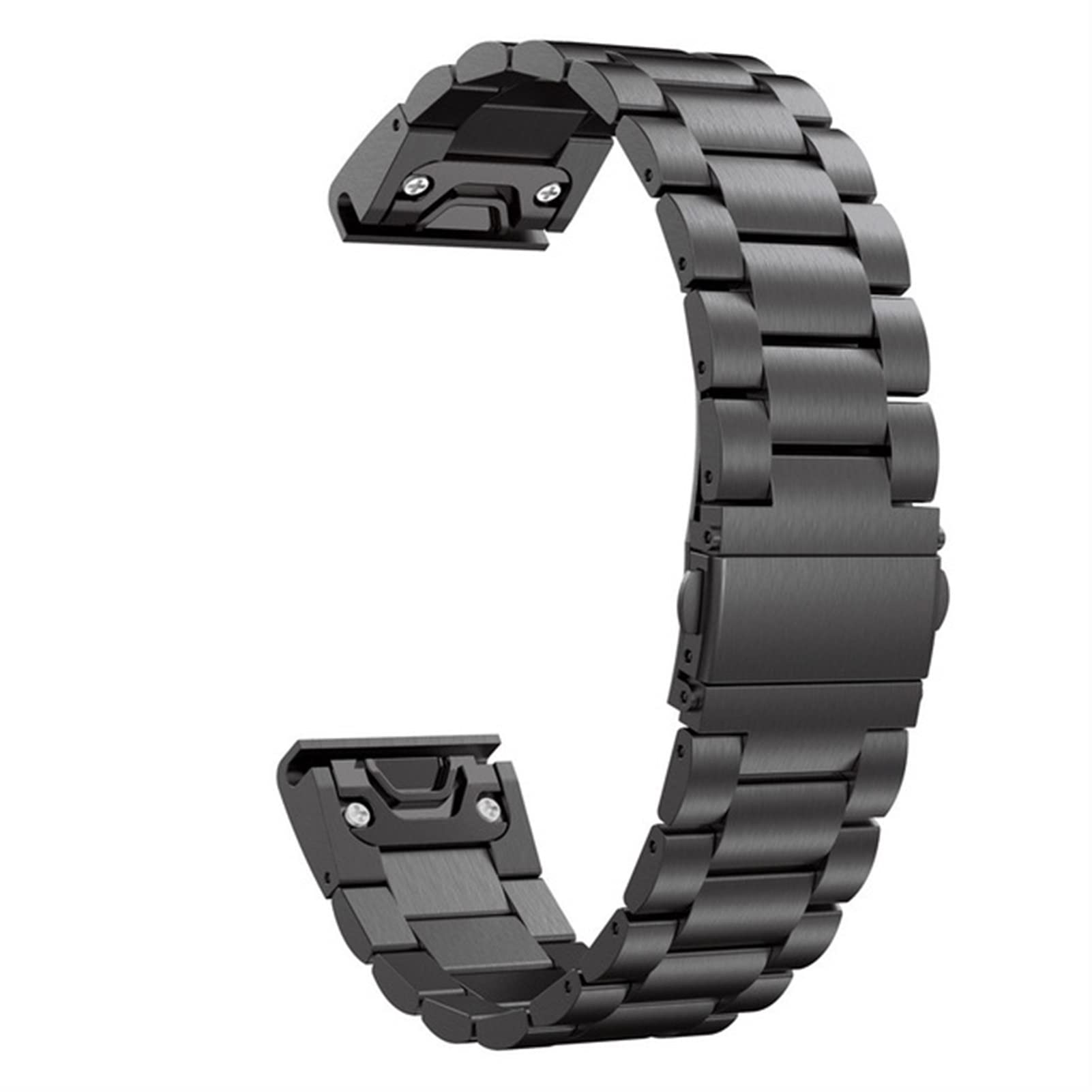 CZKE Watchband Strap For Garmin Fenix 7 7X 7S 6 6X Pro 5 5XPlus 3HR Quick Release Stainless Steel Watch Easyfit 26 20 22MM Wrist Band (Color : Black 2, Size : 22mm Fenix 5 6 Pro)