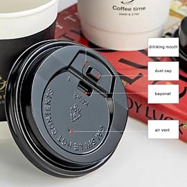 MOUMOULIFE Disposable Coffee Cups with Lids 12 oz (100 Pack), White To Go Paper Coffee Cups for Hot & Cold Beverages, Suitable for Party, Picnic, Travel, and Events