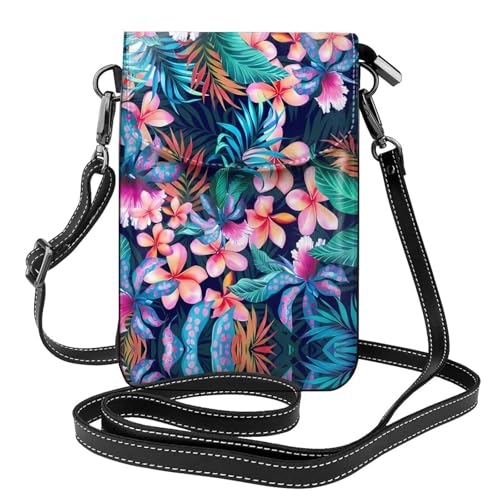 Portefeuille sac à bandoulière tropical élégant grand format cartes