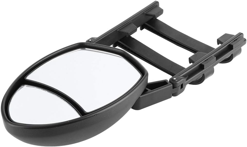 Universal Dual View Towing Mirrors Adjustable Clip On Rearview Side Oval Mirror 75x55in for Car Truck