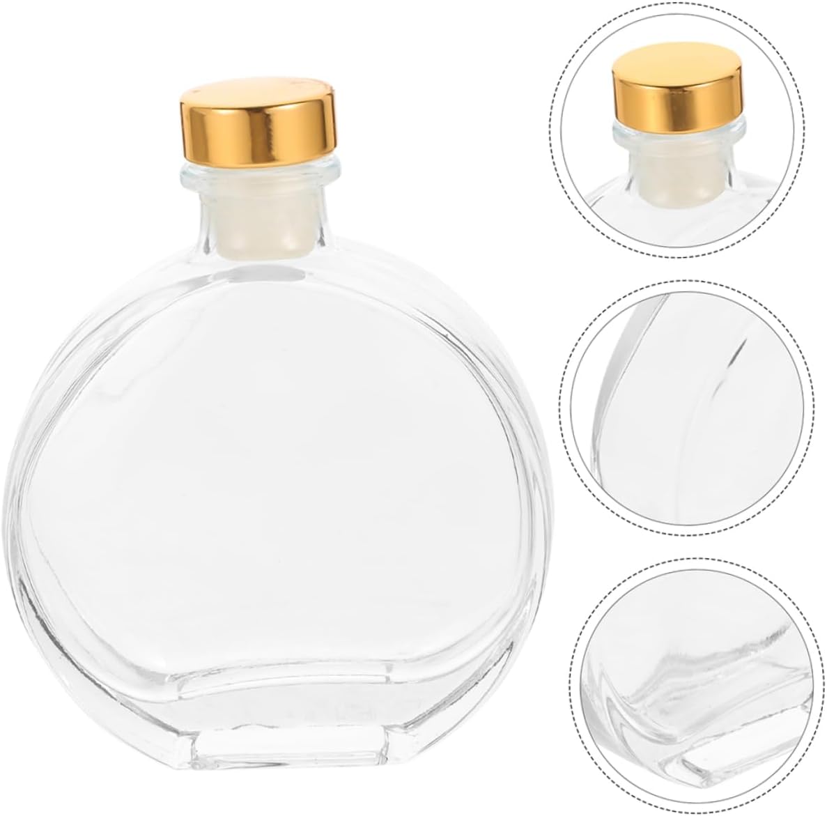 IMIKEYA 5sets Diffuser Bottle Glass Storage Container Seal Elegant Fragrance Dispenser for Home Office Decor