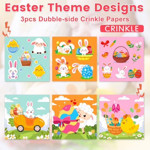 Image of Easter Baby Toys - Easter Basket Stuffers for Babies 6-12 Months - Baby Tissue Box Toy Montessori Soft Stuffed Bunny High Contrast Crinkle Infant Sensory Toys 6 7 8 9 Months Easter Boy Girl Gifts