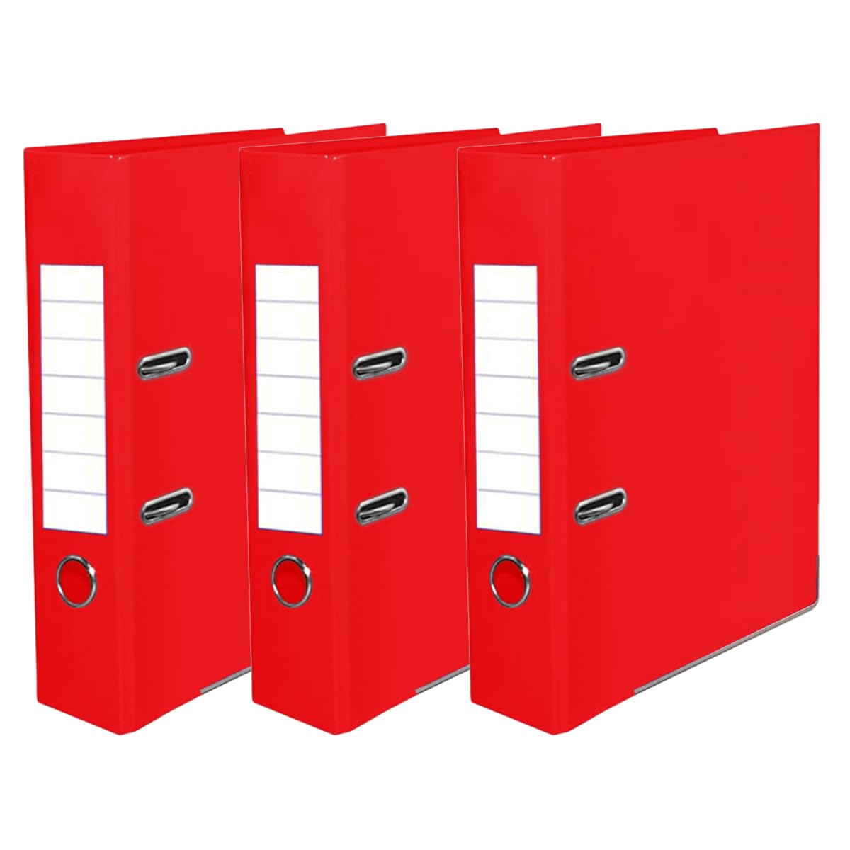 A4 Lever Arch Files Red Colour – Durable Heavy Duty Paperwork Binders with Metal Edge & Thumb Hole for Easy Access, Perfect for Office, School & Home Filing and Organisation (3)