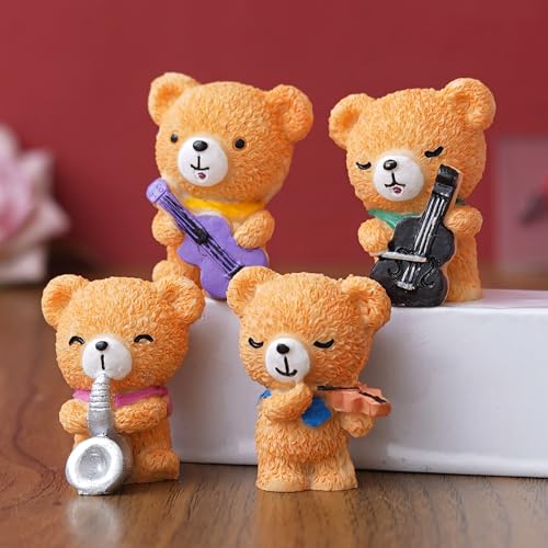 eCraftIndia Valentine Gift for Girlfriend Boyfriend| Set of 4 Cute Teddy Bears Playing Musical Instruments Decorative Showpieces| Valentine Day Gift for Husband Wife Her Him| Valentine Decoration Item 2 51zBI1AA3uL